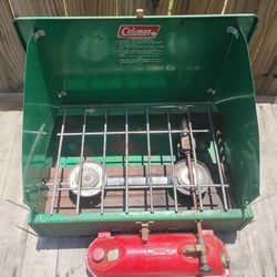 Coleman's vintage 2 burner camping stove 