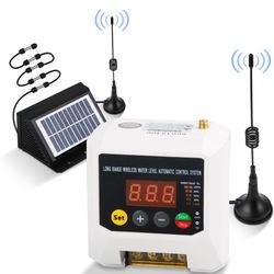 Long-Range Wireless Automatic Water Level Controller –Automatic Water Filling | Digital Water Level Display | Prevents Motor Dry Run | Solar-Powered 