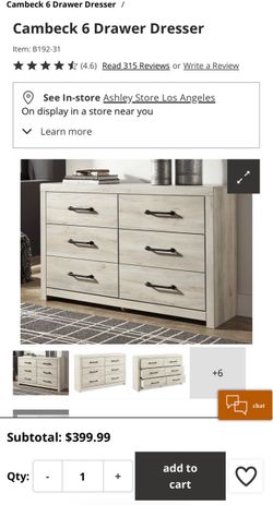 6 drawer dresser