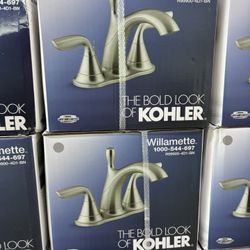 Kohler Willamette 4" Centerset Bathroom Faucet Vibrant Brushed Nickel