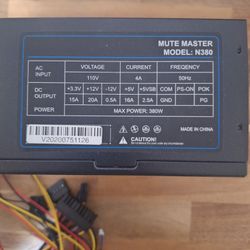 PC Power Supply – Mute Master N380 Inly $25