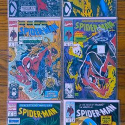 Lot Of 7 Spiderman comic Books Incl.#1- (McFarlane)