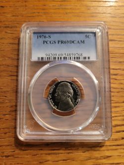 1976S PCGS PR69DCAM Jefferson Nickel