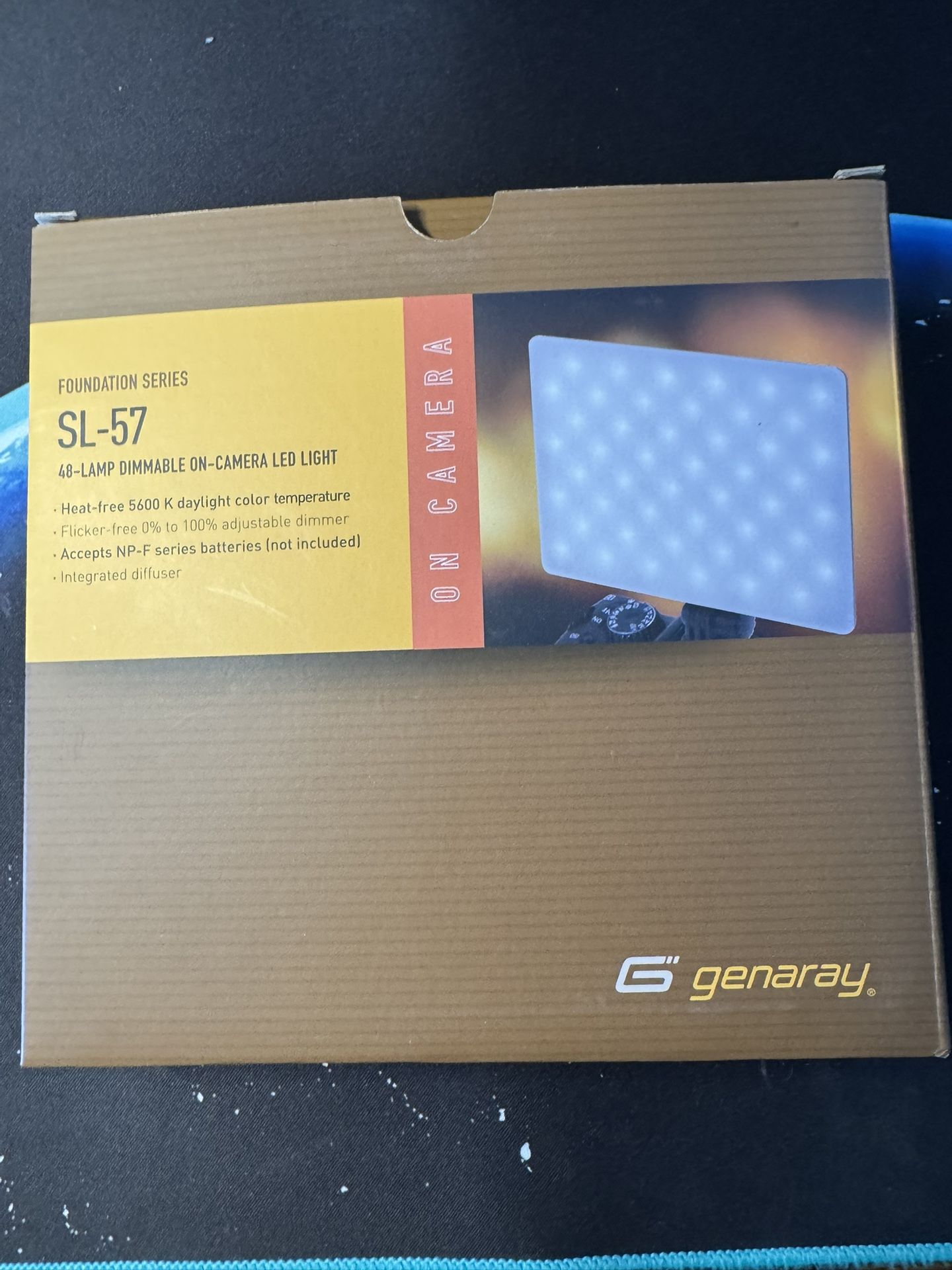 G Genaray SL-57 Dimmable LED On-Camera Light