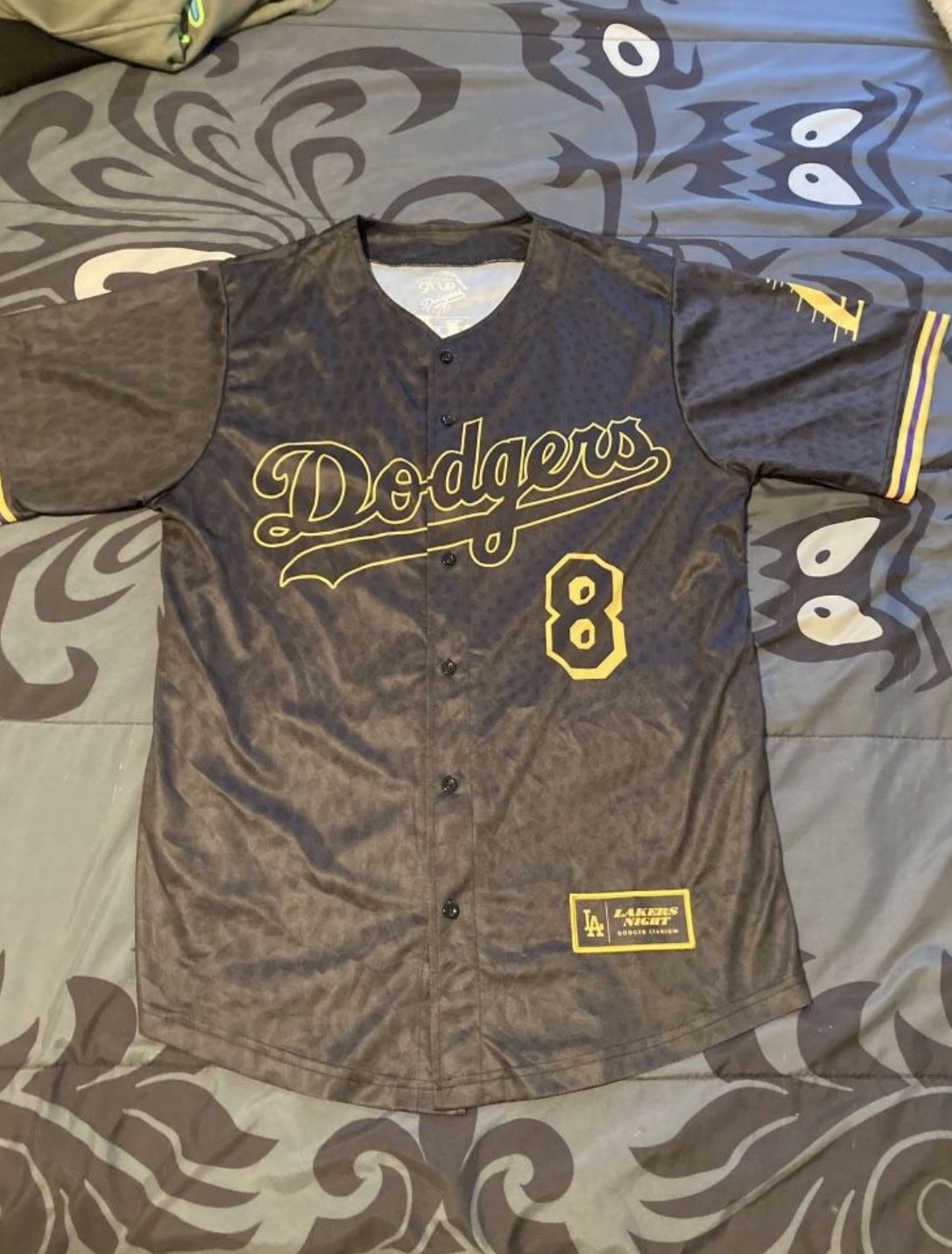 Kobe Bryant Jersey New LA Dodgers Kobe Bryant Black Jersey #8 Or