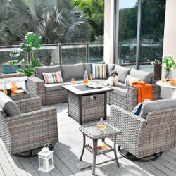 Brand New Patio Outdoor Furniture Set With Fire Pit 