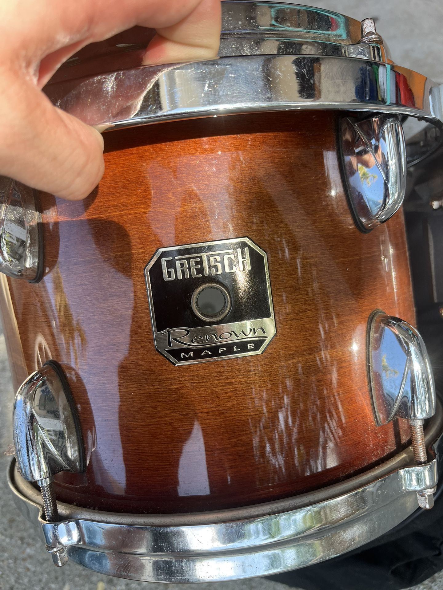 Three piece Gretsch renown maple drum kit shells only I’ll have upgraded heads Films With Soft Cases price negotiable