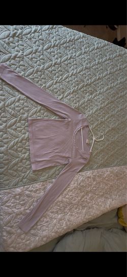 SO white long sleeve with lace neckline