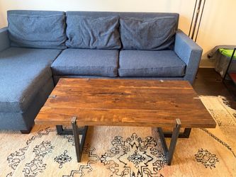 Rustic modern coffee table (solid wood)