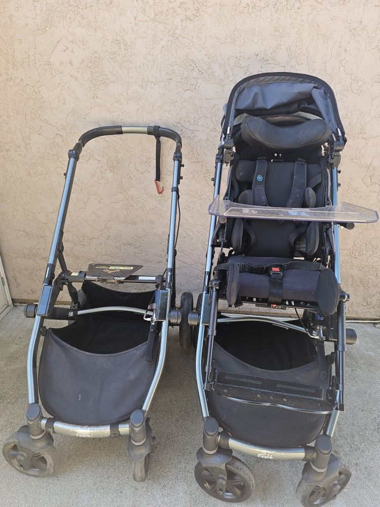 Zippie Voyage Stroller With Floor Base And Extra Stroller Base