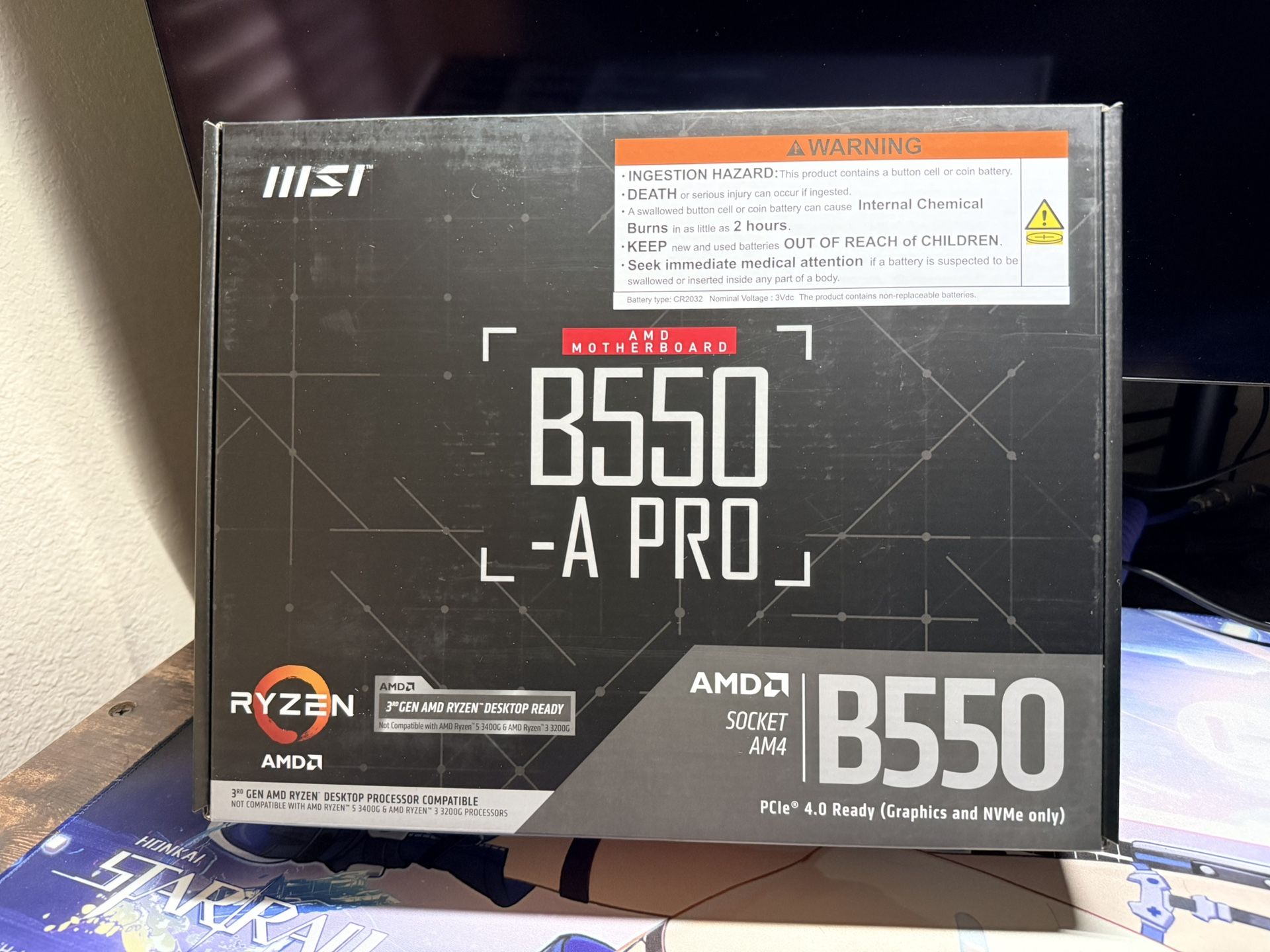 MSI B550-a Pro Socket AM4 AMD B550 PCIe 4.0 SATAIII USB3.2 Gen2 ATX Motherboard