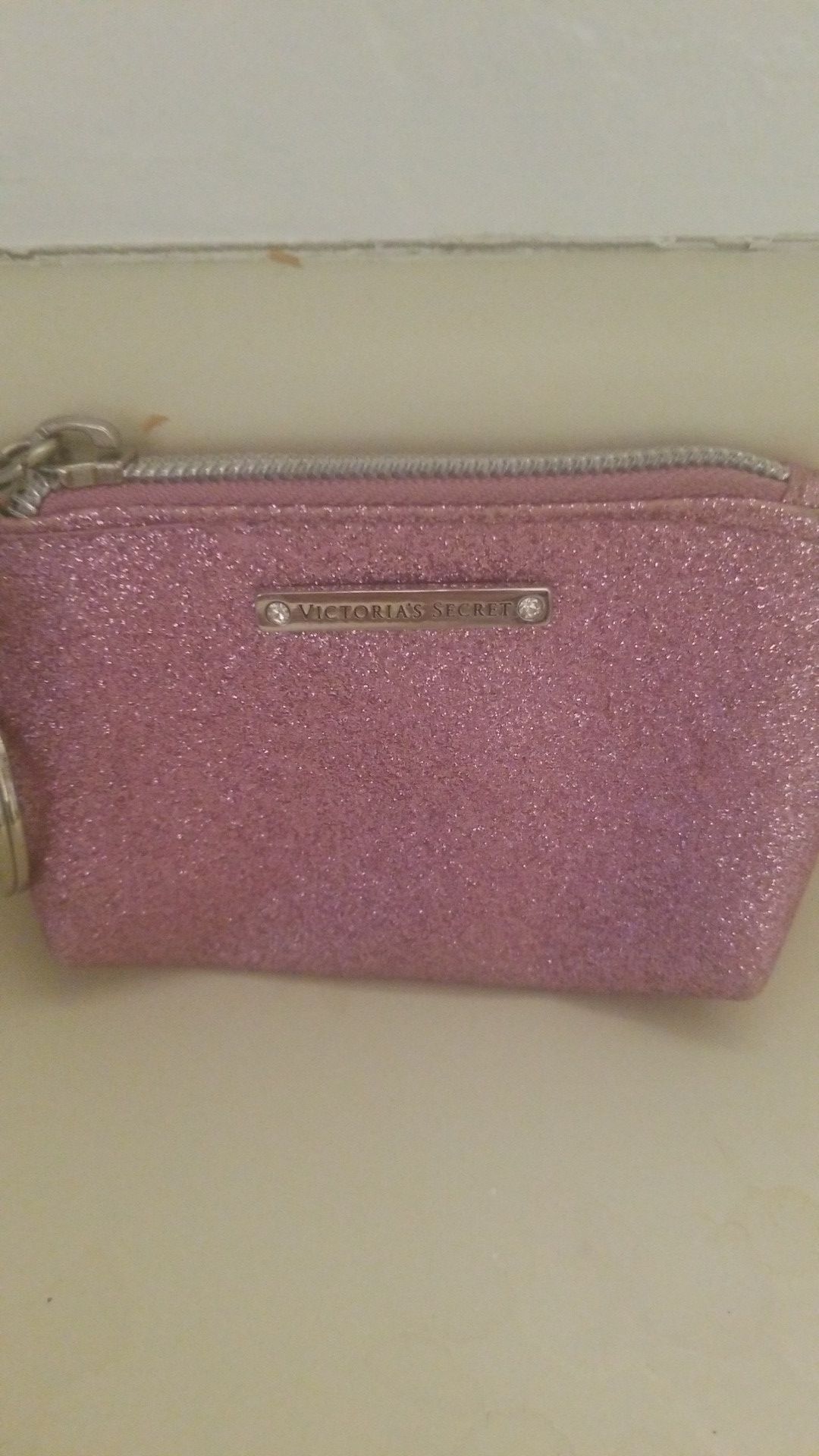 Victoria Secret Sparkly Coin Purse with a Keychain.