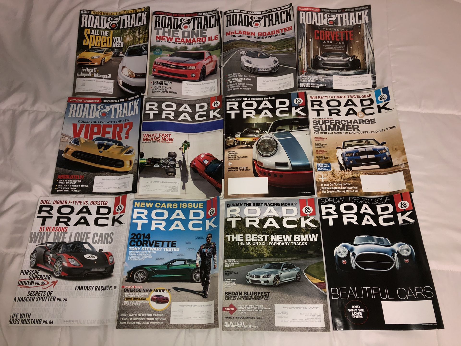 Road & Track magazine issues (Nov ‘12-Nov ‘13)