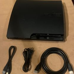 PS3 PlayStation 3 Slim(CECH-2501A) 160GB Game Console Only w/ Cords 