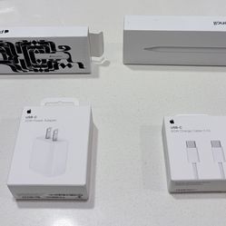 Apple 🍎 products for sale: • Apple Pencil • Apple PencilPro  •USB-C 20W Power Adapter  •USB-C  60W Charge Cable (1m) $14.99 & up