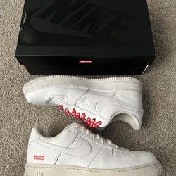Supreme Nike Air Force 1 Low ‘Box Logo - White’ Size 11
