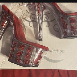 Red Stripper Heels 