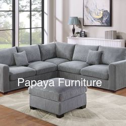 New! Grey Sectional Sofa, Sectional Sofa, Sectionals, Sofa, Couch, Grey Couch, Sectional, Sofa, Couch