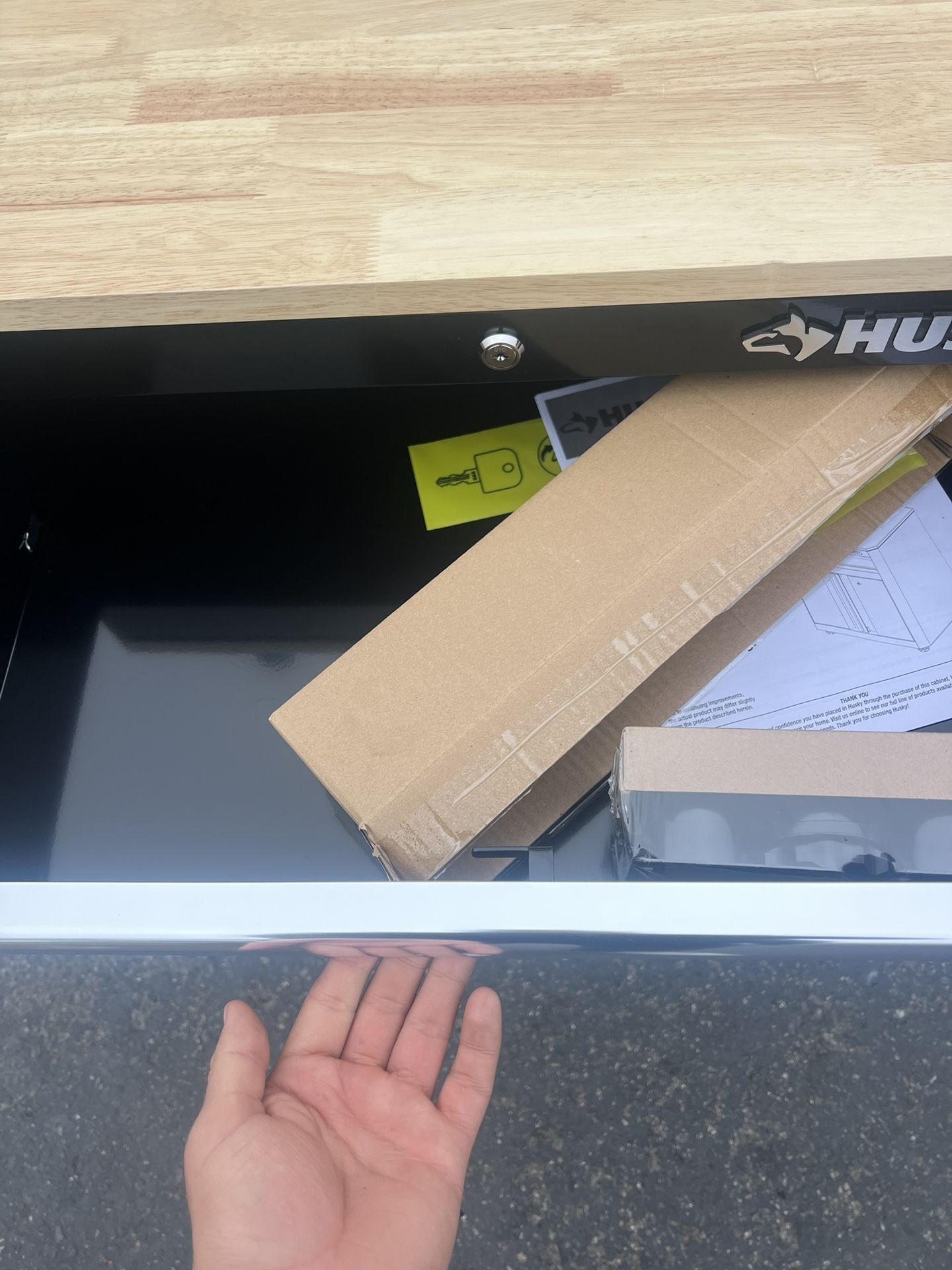 Ready to Assemble 24 Gauge Steel 1 Drawer 2 Door Garage Base Cabinet in Black (28 in. W x 32.8 in. H x 18.3 in. D) 3.2k