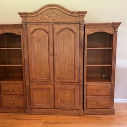 Armoire with bookcases