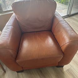 Cognac Leather Club Chair