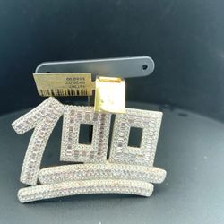 925 Silver With Moissanite Diamond Pendant 