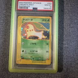 2002 Mcdonald’s Chikorita Holo Psa 10