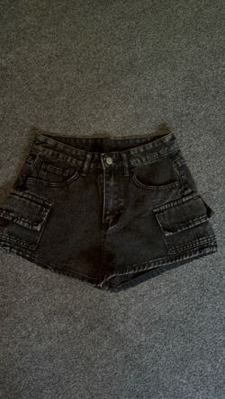 Black cargo shorts
