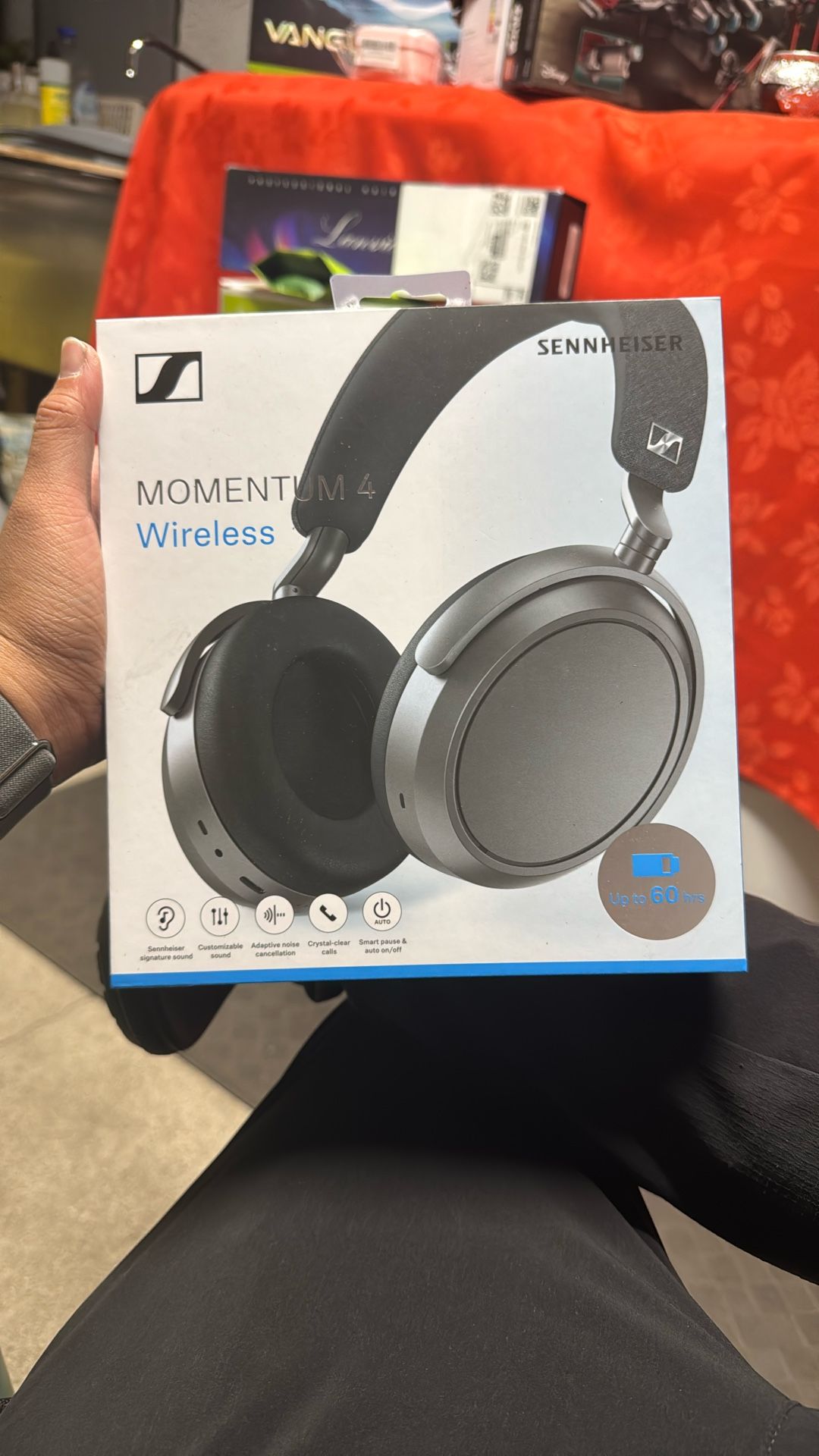 Sennheiser MOMENTUM 4 Wireless Headphones - Bluetooth Headset for Crystal-Clear Calls with Adaptive Noise Cancellation, 60h Battery Life, Lightweight 