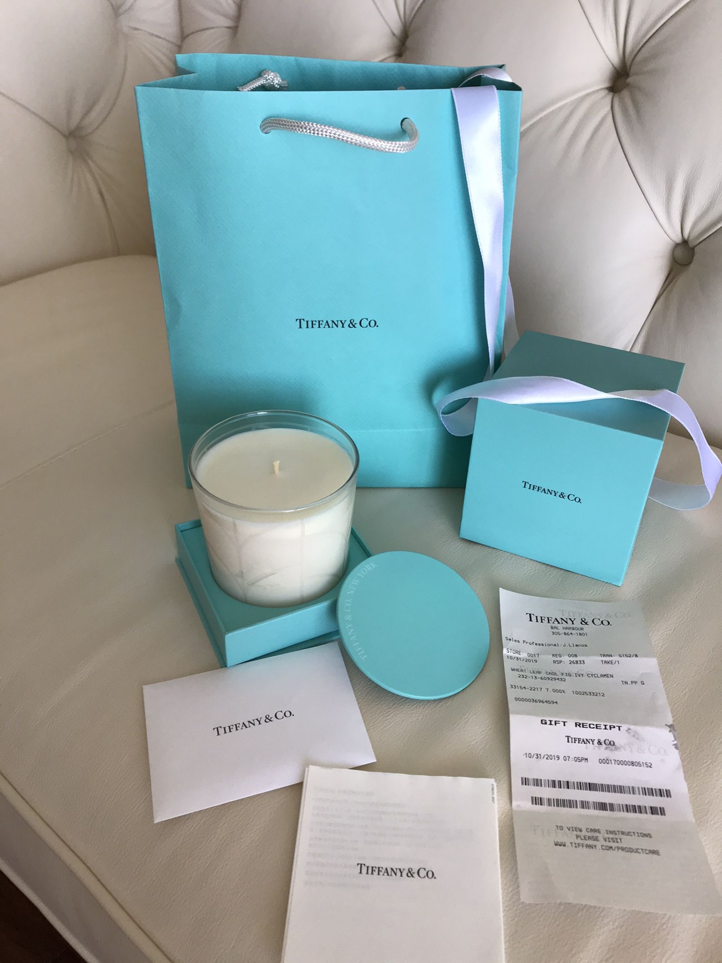 Tiffany & Co candle - brand new