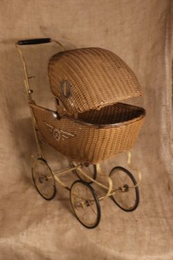 Vintage metal hotsell doll carriage