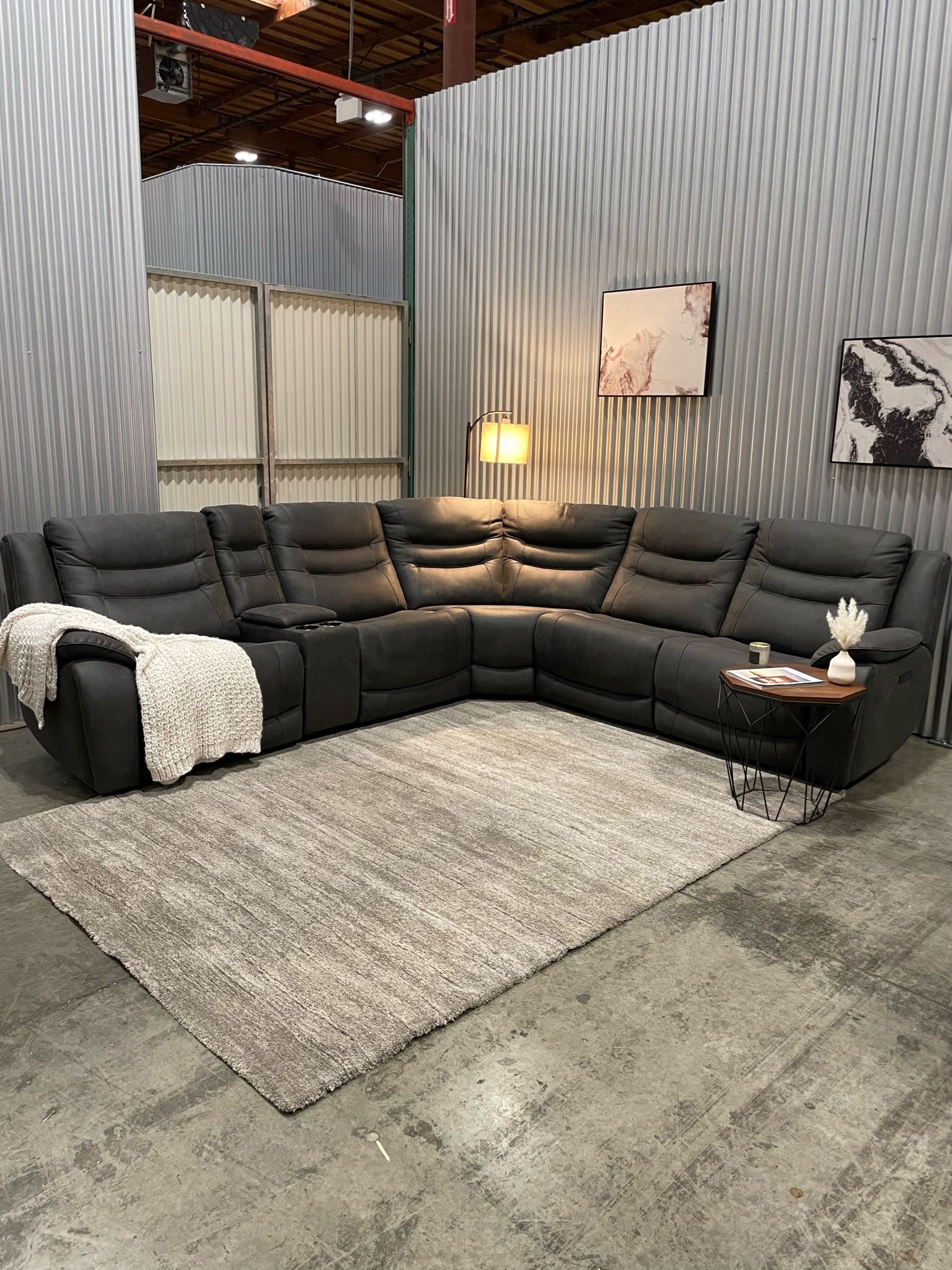 Kelsee Fabric Power Reclining Sectional - DELIVERY AVAILABLE 🚚