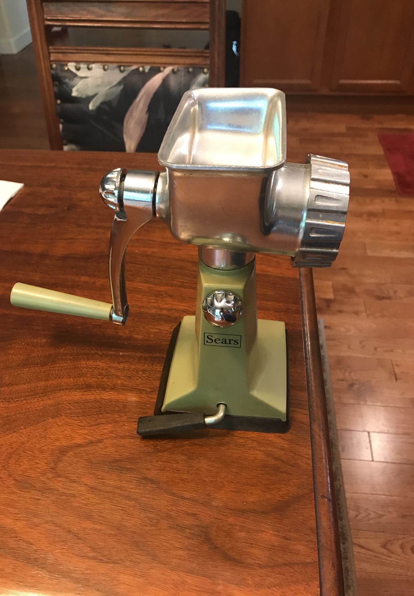 1970s Sears Meat Grinder - Avocado Green