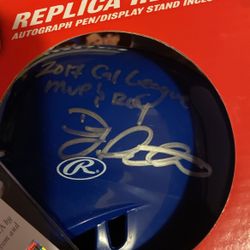 DJ Peters Autographed Mini Helmet