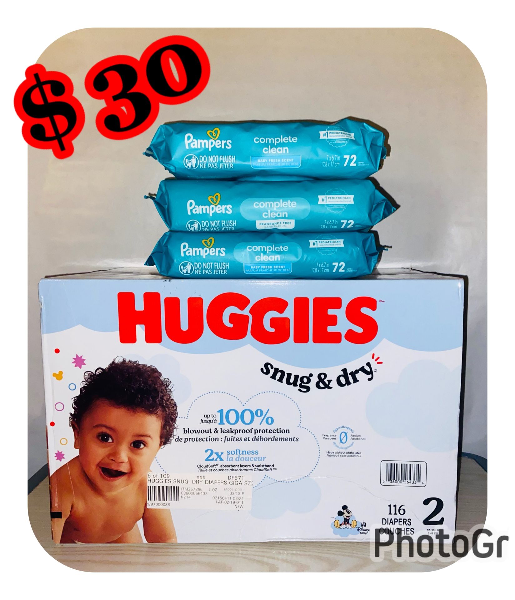 Huggies Snug & dry size 2 (116 diapers)