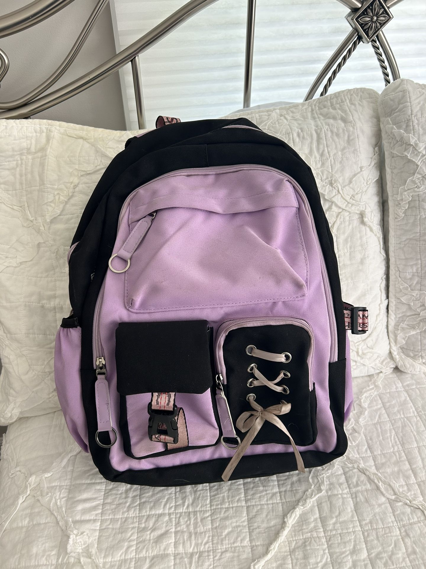 Girls Backpack Pink & Black