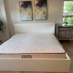 IKEA king bed with mattress