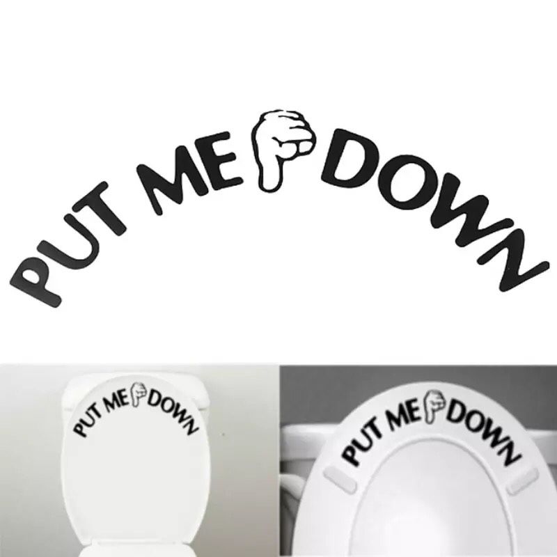 Cute reminder”PUT THE SEAT DOWN” Vinyl Sticker