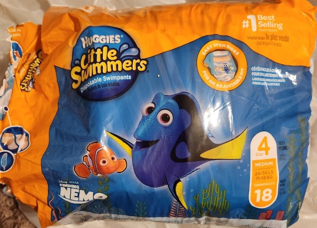 Box Of Diapers Mostly 3t-4t From 5 Seperate Packs