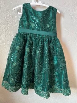Green formal dress for toddler