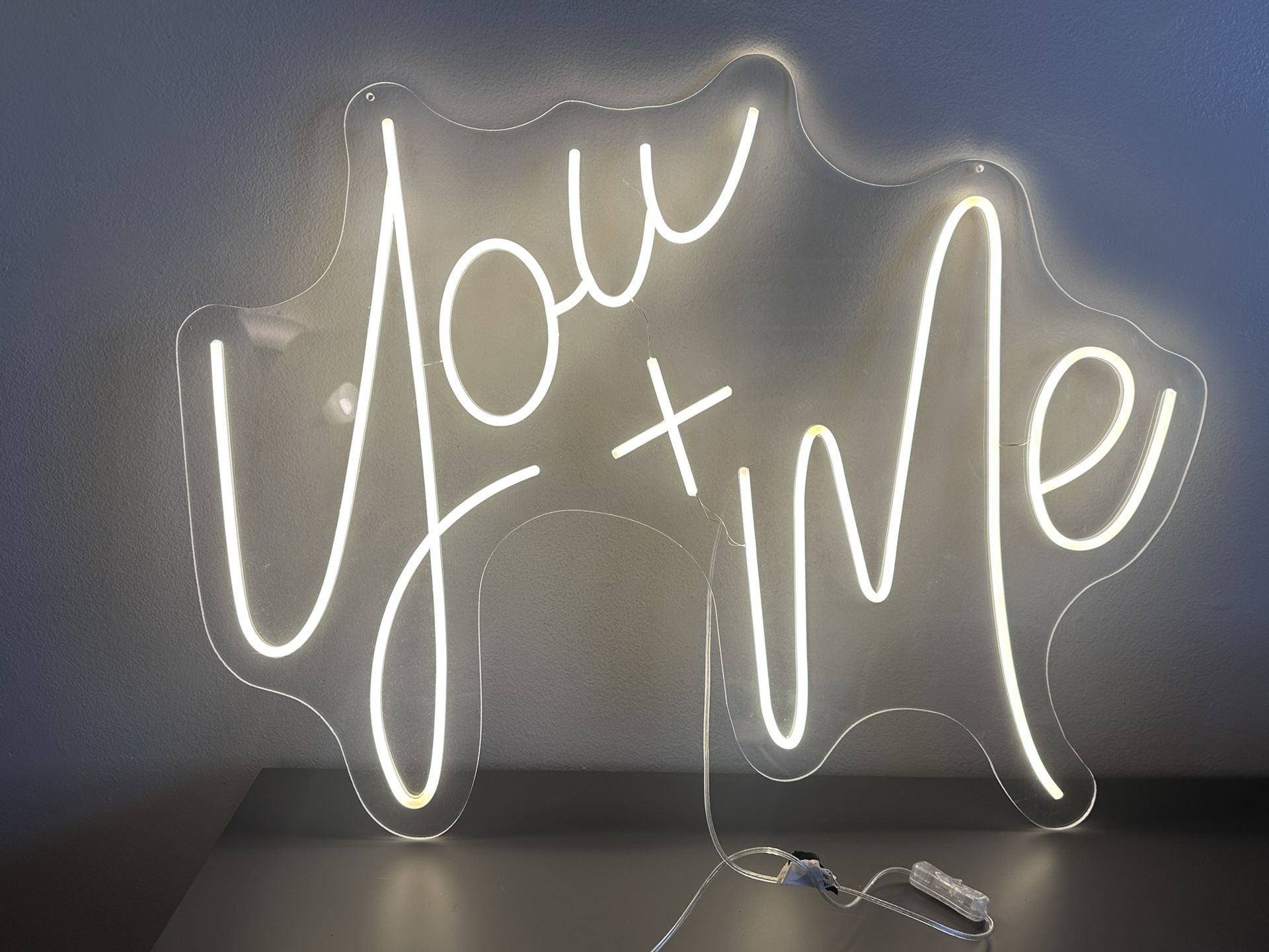 You + Me LED sign