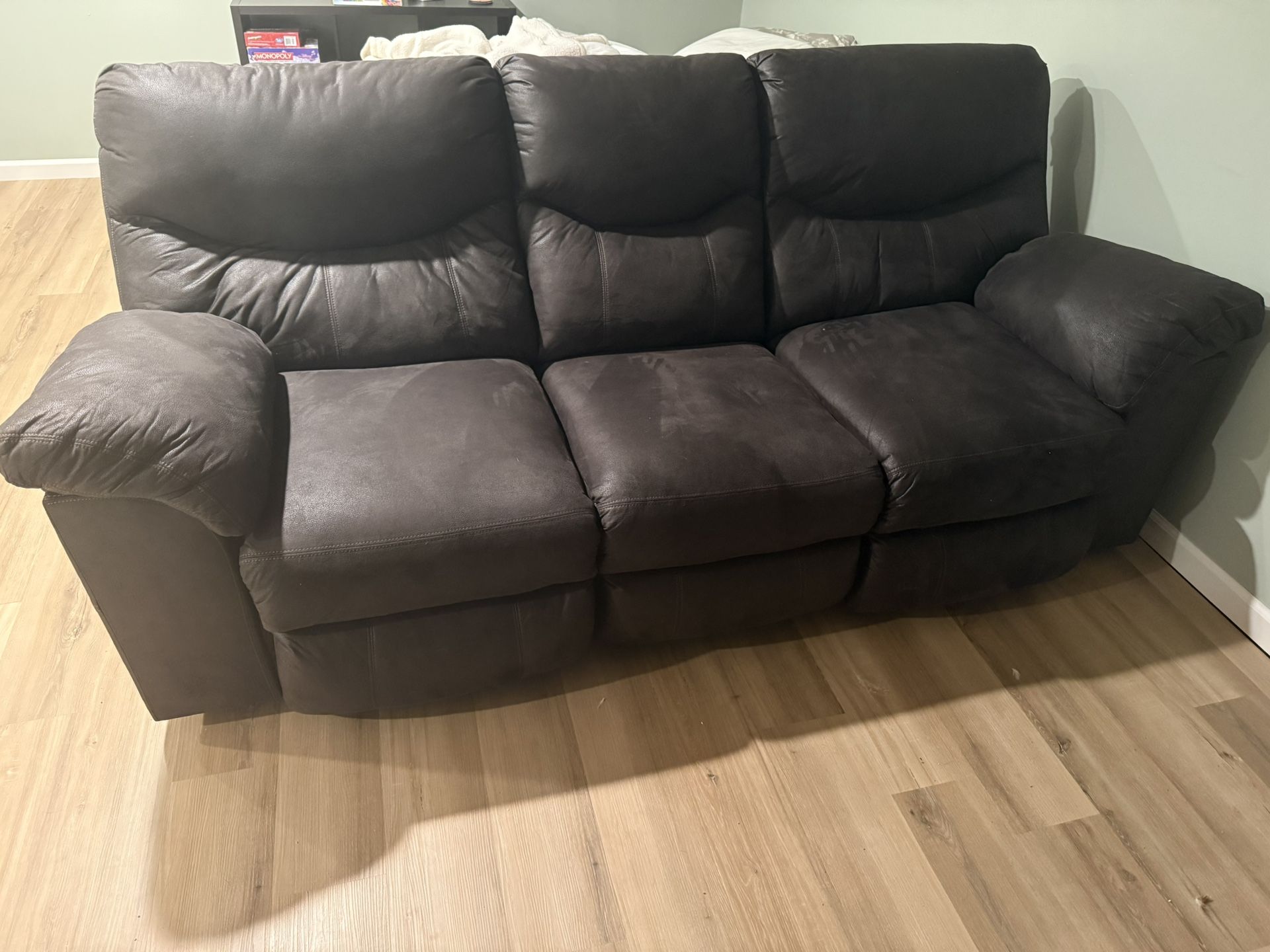 dark brown sofa