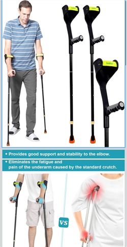 Forearm Crutches Pair, Folding Forearm Crutches