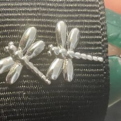 925 Sterling Silver Dragonfly Earrings 