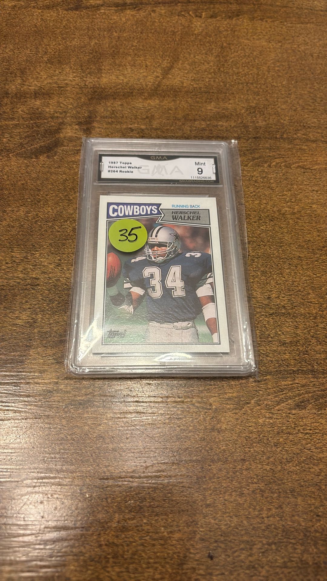 Dallas Cowboys Herschel Walker Mint 9 Rookie 1987 Topps