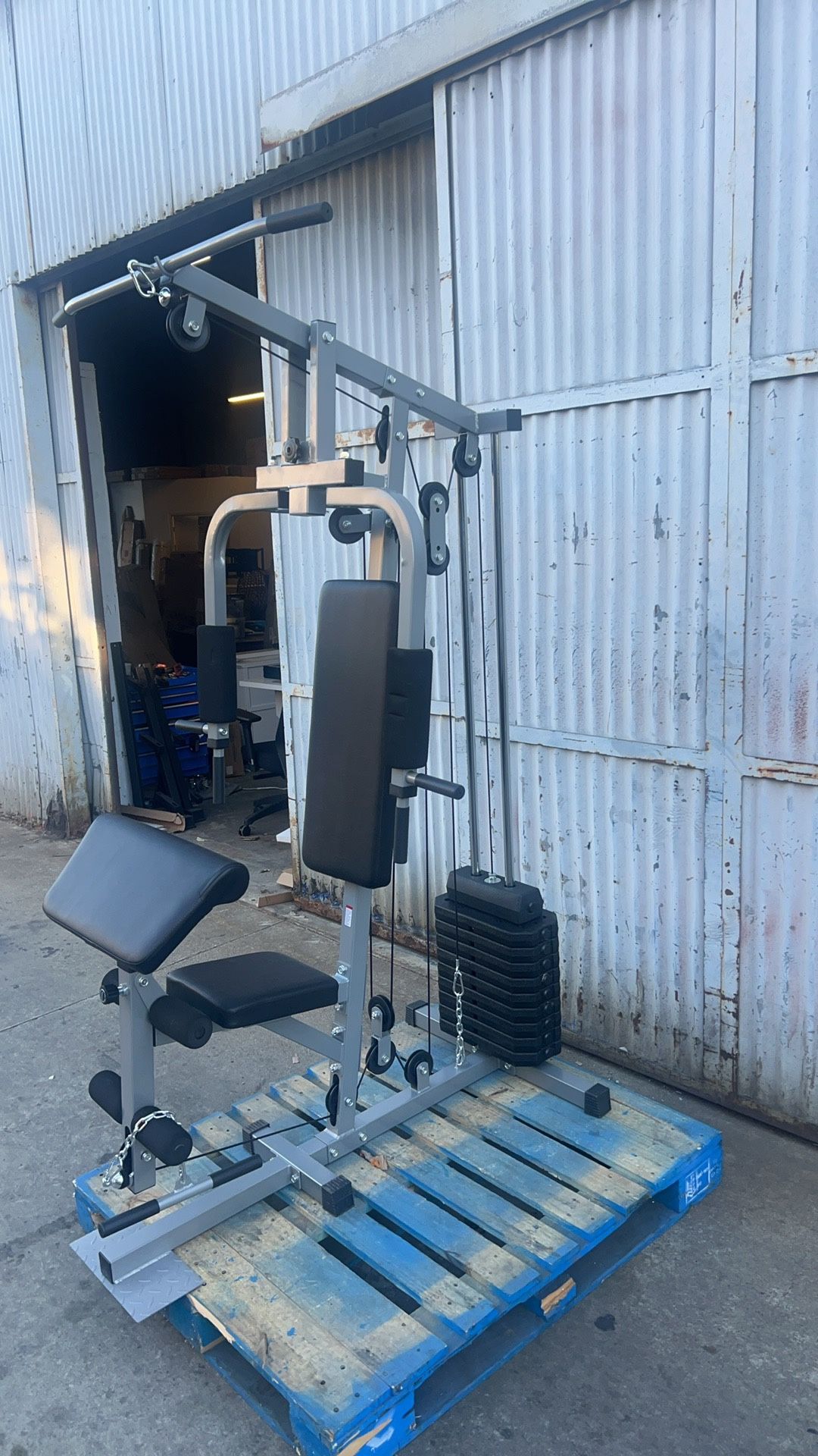 🔥🔥🔥Home Gym $250 sale! New!!! Home Gym Workout Station with 330LB of Resistance, 125LB Weight Stack Exercise Workout Equipment Fitness Strength Ma