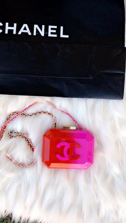 CHANEL PLEXIGLASS OMBRE CLUTCH MINIAUDIERE for Sale in