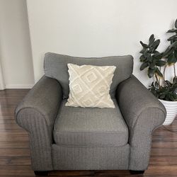 Gray Herringbone Chair