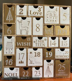 Wooden Advent Calendar Box