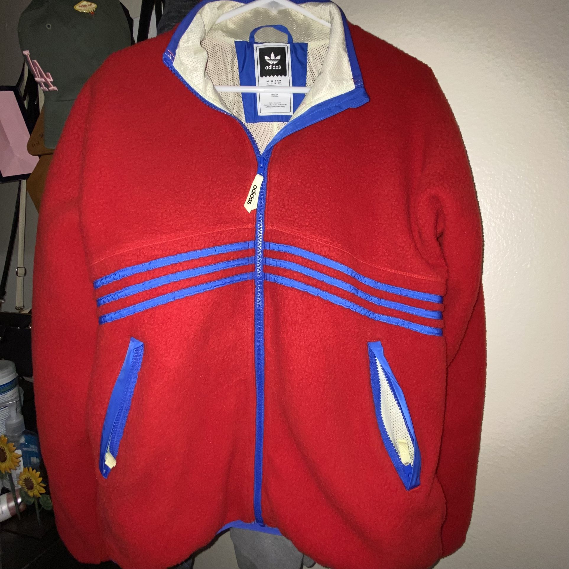 Adidas Sherpa Red Jacket